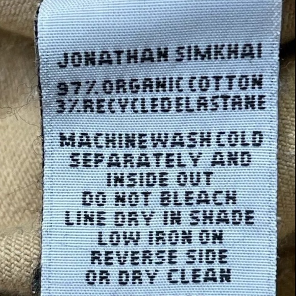 JONATHAN SIMKHAI STANDARD River High Rise Straight Leg Distressed Jeans Tan 29 - Picture 7 of 9